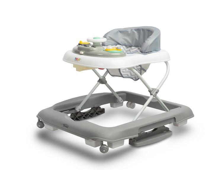 Timon is 2in1 baby walker for babies & infant kids with rocker function. Children age 7 months to 12 kg. It can be transformed into a rocking chair. It stands out for its interesting colors and comfort of use. The seat height can be easily adjusted and it can be folded after playtime. The walker is equipped with a battery-operated sound panel and manual toys that guarantee joyful play. Possibility to adjust the height of the seat to the height of the child - in the range from 22 cm to 26 cm.