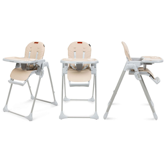 The beno baby and infant feeding high chair surprises with functionality and the compact size after folding. Baby high chair age 6 months to 3 years or child reaches a weight of 15 kg. Quick folding and unfolding system of high chair. The beno baby and infant feeding high chair has 5-point adjustable seat belts with the possibility of matching the child’s height.