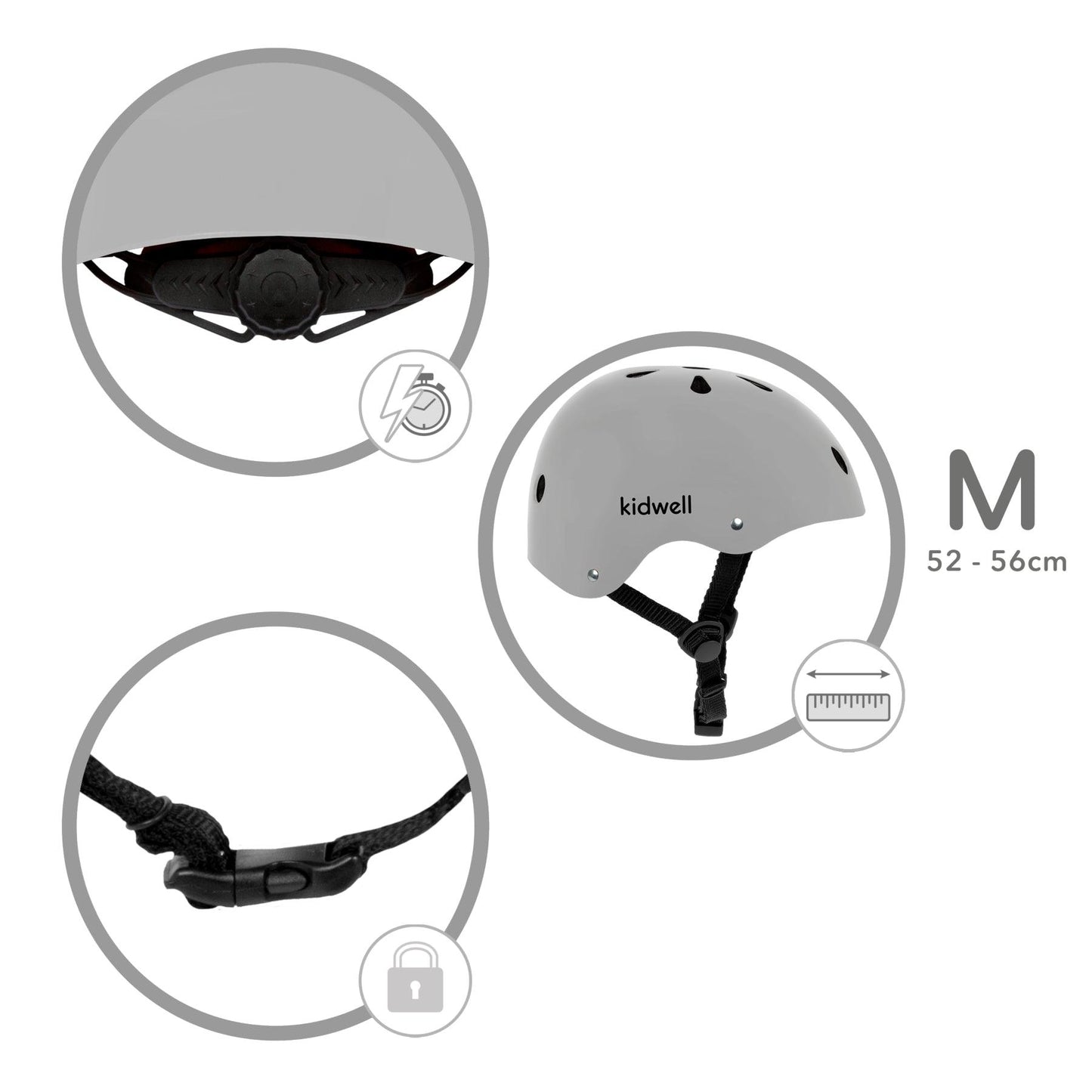 Children protective helmet for bike, roller skate & scooter. Ensure your child safety with the ORIX II helmet. Appearance will encourage children to wear it. Prioritize comfort by equipping your kid with ORIX II helmet. Durable polypropylene shell. Circumference adjustment system with a knob will allow you to better fit the helmet. Adjustable strap with a durable buckle ensures solid & stable use. The straps are made of soft material & do not irritate the child's skin.