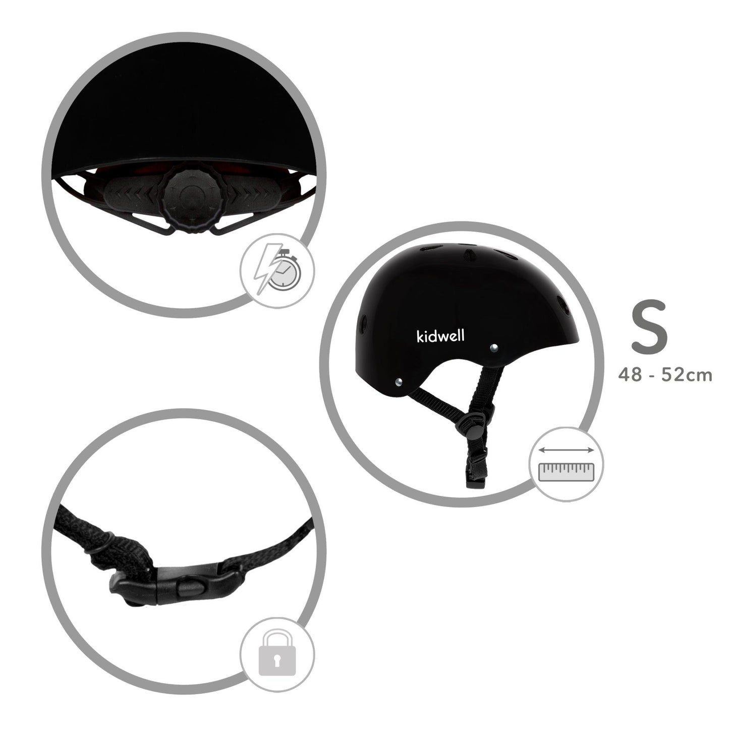 Children protective helmet for bike, roller skate & scooter. Ensure your child safety with the ORIX II helmet. Appearance will encourage children to wear it. Prioritize comfort by equipping your kid with ORIX II helmet. Durable polypropylene shell. Circumference adjustment system with a knob will allow you to better fit the helmet. Adjustable strap with a durable buckle ensures solid & stable use. The straps are made of soft material & do not irritate the child's skin.