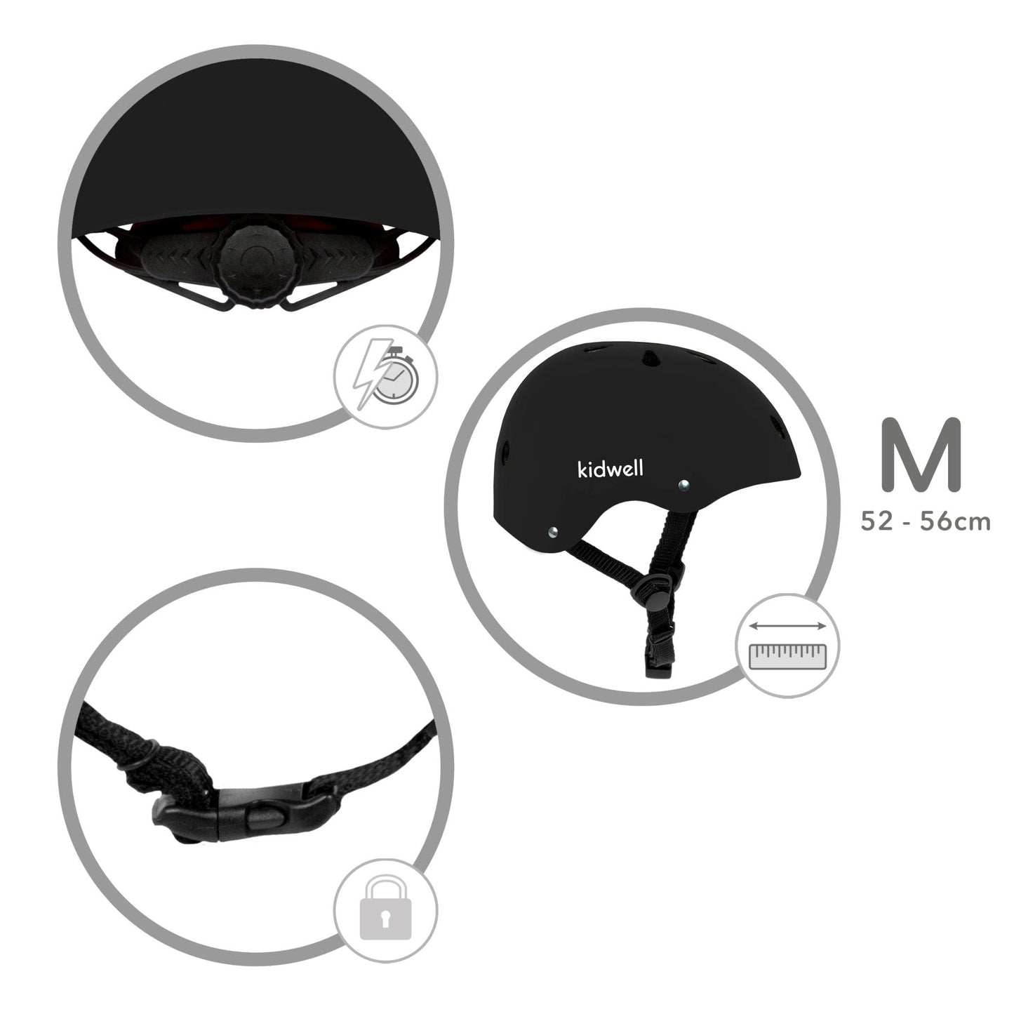 Children protective helmet for bike, roller skate & scooter. Ensure your child safety with the ORIX II helmet. Appearance will encourage children to wear it. Prioritize comfort by equipping your kid with ORIX II helmet. Durable polypropylene shell. Circumference adjustment system with a knob will allow you to better fit the helmet. Adjustable strap with a durable buckle ensures solid & stable use. The straps are made of soft material & do not irritate the child's skin.