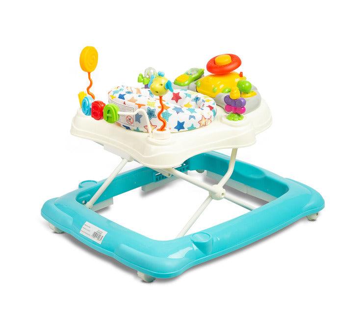 Stepp is designed to enhance and develop the child's motorical abilities, while delivering loads of fun. Stepp is equipped with a whole set of activity toys that can be easily accessed from the 360° rotating seat. Educational panel rattles, lights, melodies, squeakers and movable objects.