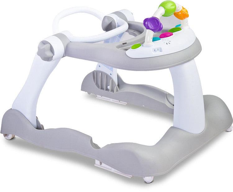 Footsie helps in developing new abilities, that open new perspectives before your baby. Running, jumping and dancing may come a bit later, but the first important skill is walking. Footsie gives your child independence and encourages to learn new moves. 2w1 traditional walker and push-walker - Educational panel contains many surprises waiting for little discoverers- Guarantee of safety the walker passed all test required by EU regulations EN 1273 and EN 71.