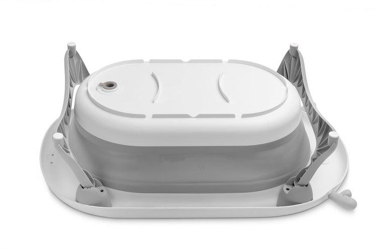 Foldable bathtub for small bathrooms and travels.It folds flat which makes it possible to save a lot of space in the apartment or a car. The bathtub has a classic shape and is decorated with cute deer horns. It can be used from the first days of baby’s life until he/she is ready for a bath in a traditional bath tub. It is made of durable and skin-friendly material. Additionally, the legs of the bathtub are equipped with anti-slip pads which prevent sliding and a blockade against self-folding.