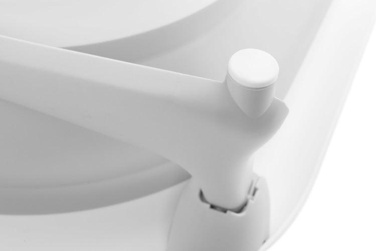 Foldable bathtub for small bathrooms and travels.It folds flat which makes it possible to save a lot of space in the apartment or a car. The bathtub has a classic shape and is decorated with cute deer horns. It can be used from the first days of baby’s life until he/she is ready for a bath in a traditional bath tub. It is made of durable and skin-friendly material. Additionally, the legs of the bathtub are equipped with anti-slip pads which prevent sliding and a blockade against self-folding.