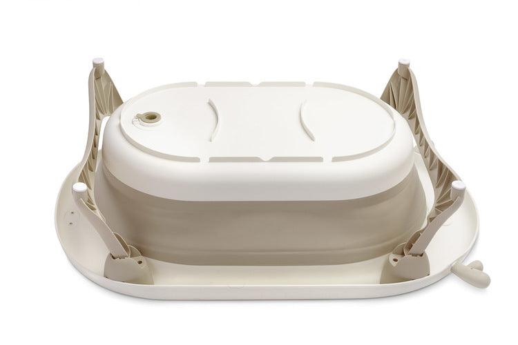 Foldable bathtub for small bathrooms and travels.It folds flat which makes it possible to save a lot of space in the apartment or a car. The bathtub has a classic shape and is decorated with cute deer horns. It can be used from the first days of baby’s life until he/she is ready for a bath in a traditional bath tub. It is made of durable and skin-friendly material. Additionally, the legs of the bathtub are equipped with anti-slip pads which prevent sliding and a blockade against self-folding.