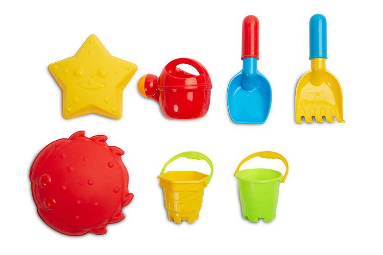 Bali is an educational table from the Toyz Actitivy series, perfect for playing at home, on the balcony or in the garden. Children can develop their curiosity about the world and play with water or sand. A rich set of accessories makes Bali absorb children for long moments. The set includes: 2 large molds (a crab and a star), a spatula and a rake, 2 buckets, a watering can and a tower with reels.