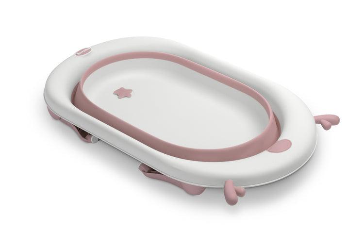 Foldable bathtub for small bathrooms and travels.It folds flat which makes it possible to save a lot of space in the apartment or a car. The bathtub has a classic shape and is decorated with cute deer horns. It can be used from the first days of baby’s life until he/she is ready for a bath in a traditional bath tub. It is made of durable and skin-friendly material. Additionally, the legs of the bathtub are equipped with anti-slip pads which prevent sliding and a blockade against self-folding.