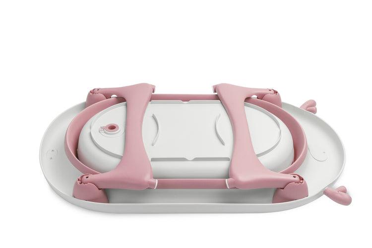 Foldable bathtub for small bathrooms and travels.It folds flat which makes it possible to save a lot of space in the apartment or a car. The bathtub has a classic shape and is decorated with cute deer horns. It can be used from the first days of baby’s life until he/she is ready for a bath in a traditional bath tub. It is made of durable and skin-friendly material. Additionally, the legs of the bathtub are equipped with anti-slip pads which prevent sliding and a blockade against self-folding.