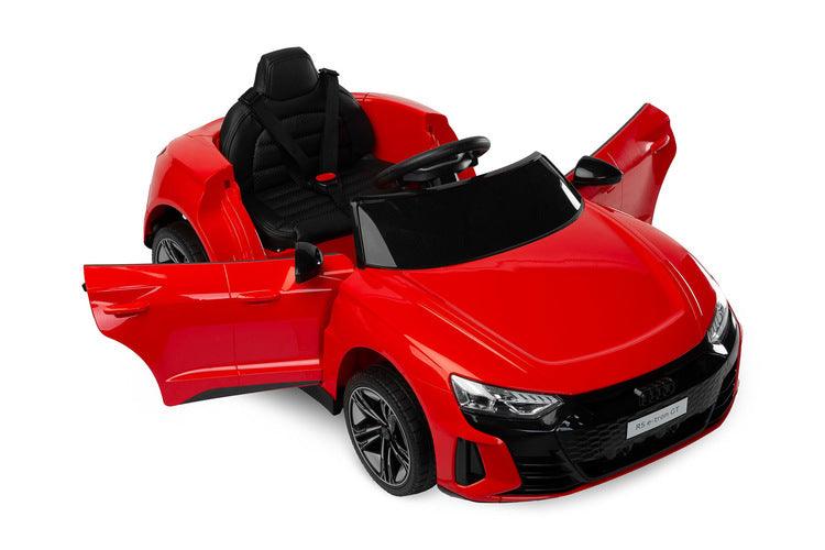 The Audi RS E-Tron GT from Toyz is a unique battery-powered vehicle for children. The design elements of the "adult" model were faithfully reproduced. The V-shaped rear beam of lights, the X-shaped headlamps and the entire body with the dynamic proportions of the GT inspired by sporty dynamics are noteworthy. As befits a real Audi sports car, it has a 4-wheel drive. Comfort and safety of play are ensured by: shock absorbers, EVA foam wheels, eco-leather seat, 3-point belts, slow start and automatic brake.