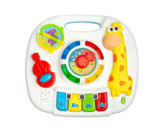 Educational Musical Table from TOYZ is a lot of great fun for every child. The toy is equipped with a loudspeaker that plays many melodies when the child touches its elements.