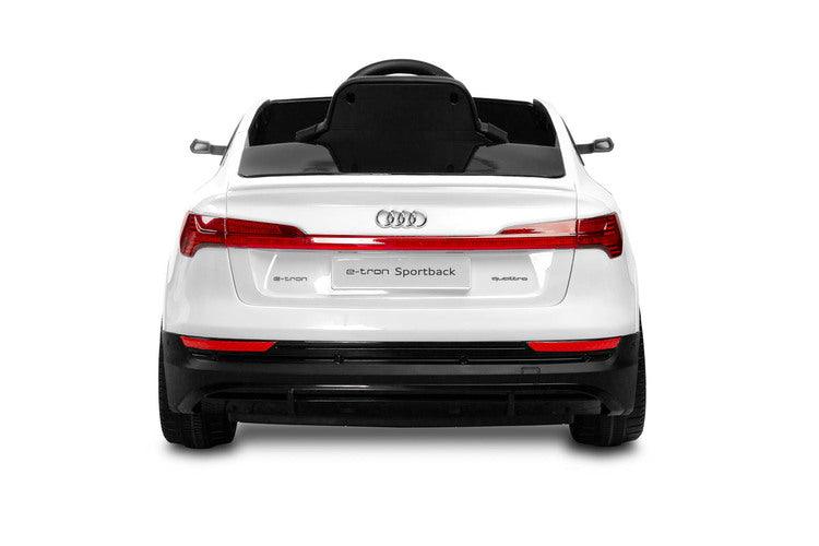 Audi E-tron Sportback is a Toyz licensed battery car that combines elegant design with the dynamism of an electric drive. Modern narrow mirrors and a combined rear light beam. The inner strength of the E-tron Sportback is the all-wheel drive with 45 W motors. They are powered by a 7 Ah battery. Comfort and safety of play are ensured by rear shock absorbers, EVA foam wheels, eco-leather seat, 3-point belts, slow start, two speed modes and an automatic brake.