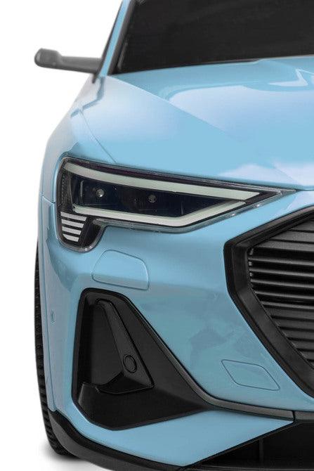 Audi E-tron Sportback is a Toyz licensed battery car that combines elegant design with the dynamism of an electric drive. Modern narrow mirrors and a combined rear light beam. The inner strength of the E-tron Sportback is the all-wheel drive with 45 W motors. They are powered by a 7 Ah battery. Comfort and safety of play are ensured by rear shock absorbers, EVA foam wheels, eco-leather seat, 3-point belts, slow start, two speed modes and an automatic brake.