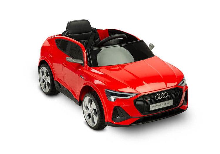 Audi E-tron Sportback is a Toyz licensed battery car that combines elegant design with the dynamism of an electric drive. Modern narrow mirrors and a combined rear light beam. The inner strength of the E-tron Sportback is the all-wheel drive with 45 W motors. They are powered by a 7 Ah battery. Comfort and safety of play are ensured by rear shock absorbers, EVA foam wheels, eco-leather seat, 3-point belts, slow start, two speed modes and an automatic brake.