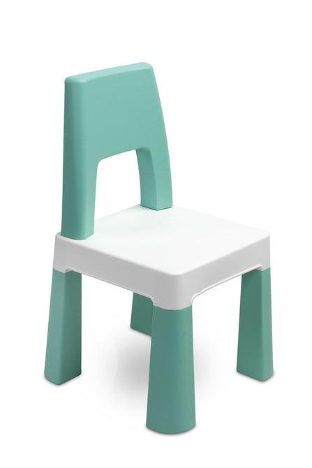 Monti is a versatile children's table with chairs. With its help, you can easily create a corner for artistic work or fun both at home and outdoors. The set is made of high-quality plastic - safe & resistant to various weather whims & wild games. The table & chairs are light, the child can carry them by himself. Thanks to the simple design, Monti can be easily assembled - just press the elements together. The table has 2 drawers that hide under the tabletop, it is also possible to lower the height by 6 cm.