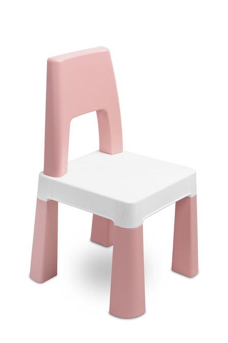 Monti is a versatile children's table with chairs. With its help, you can easily create a corner for artistic work or fun both at home and outdoors. The set is made of high-quality plastic - safe & resistant to various weather whims & wild games. The table & chairs are light, the child can carry them by himself. Thanks to the simple design, Monti can be easily assembled - just press the elements together. The table has 2 drawers that hide under the tabletop, it is also possible to lower the height by 6 cm.