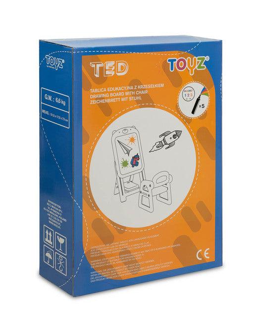 Learning to write and draw will now be easier with the TED education board from Toyz. The magnetic board equipped with a set of markers and colorful magnets also includes a chair that will allow the little artist's tired legs to rest. The look of the set will appeal to every lover of bears.