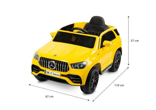 Mercedes W166 is a battery car licensed by Mercedes faithfully reflecting M-class SUVs. LED front and rear lights, eco-leather seat, rear shock absorbers and a unique color make small drivers feel like in a real premium car. Additional fun is added by the 4x4 drive with very powerful 40W engines and EVA foam wheels. Taking care of safe fun, the car is equipped with a lap seat belt, free start and automatic brake. Parents will appreciate the remote control and wheels for easy portability.