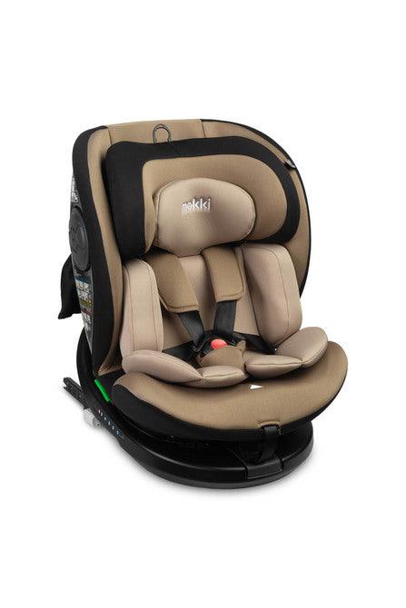 Mokki I-SIZE is a refreshed version of the Caretero car seat. Mokki is intended for children with a height of 40 cm to 150 cm, which means that it can accompany the child from the first moments of life. Mokki meets the i-Size approval standards, guaranteeing the highest standard of travel safety. The seat is equipped with a mechanism that allows the seat to be rotated 360 degrees, which makes placing the child in the seat easier. The ergonomic insert ensures comfort and convenience while traveling.
