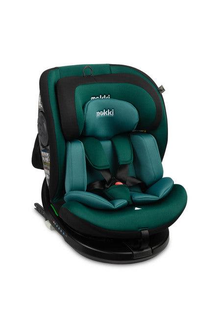 Mokki I-SIZE is a refreshed version of the Caretero car seat. Mokki is intended for children with a height of 40 cm to 150 cm, which means that it can accompany the child from the first moments of life. Mokki meets the i-Size approval standards, guaranteeing the highest standard of travel safety. The seat is equipped with a mechanism that allows the seat to be rotated 360 degrees, which makes placing the child in the seat easier. The ergonomic insert ensures comfort and convenience while traveling.