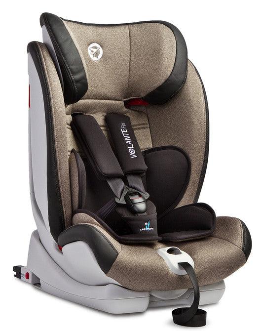 Little passengers to travel with style and high level of safety should be interested in our new, limited edition VolanteFix seat. Proven construction and used the highest quality fabrics to create a unique design. The VolanteFix Limited (9-36 kg) car seat combines high-quality materials and modern solutions, to protect the babies and take care of thier comfort. Therefore, VolanteFix Limited has, among others the function of mounting with car seat belts or ISOFIX + TopTether system.