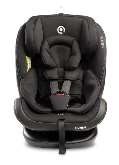 Mundo is a car seat for little globetrotters. It is intended for children from 0 to 36 kg. The seat can be used from the birth to, until it is no longer required. We combine safety and comfort with contemporary styling. Thanks to the seat that rotates 360 °, changing the position in relation to the direction of travel and placing the child in the seat is much easier. On the other hand, a special reduction insert and a pillow allow you to place the baby in an optimal position. ECE R44 / 04 standard.