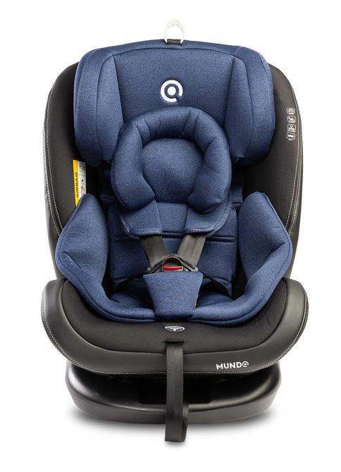 Mundo is a car seat for little globetrotters. It is intended for children from 0 to 36 kg. The seat can be used from the birth to, until it is no longer required. We combine safety and comfort with contemporary styling. Thanks to the seat that rotates 360 °, changing the position in relation to the direction of travel and placing the child in the seat is much easier. On the other hand, a special reduction insert and a pillow allow you to place the baby in an optimal position. ECE R44 / 04 standard.