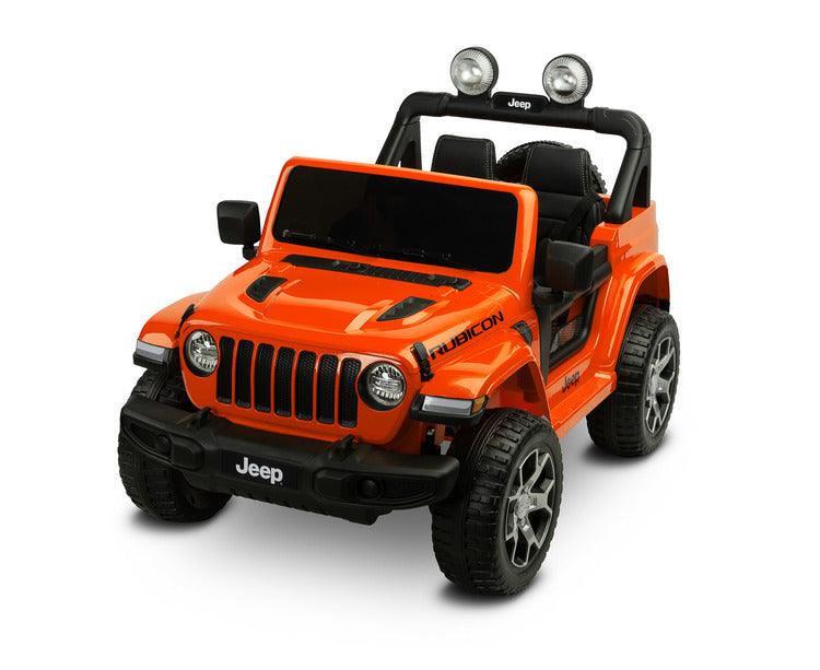 Jeep Rubicon is a battery vehicle, which is a licensed version of the well-known off-roader. The faithful reproduction of the Jeep's appearance will delight both small drivers and parents. Driving comfort is ensured by rear axle shock absorption and a seat with eco-leather upholstery. Easier off-road driving will be ensured by 4 motors driving 30-centimeter wheels made of EVA foam.