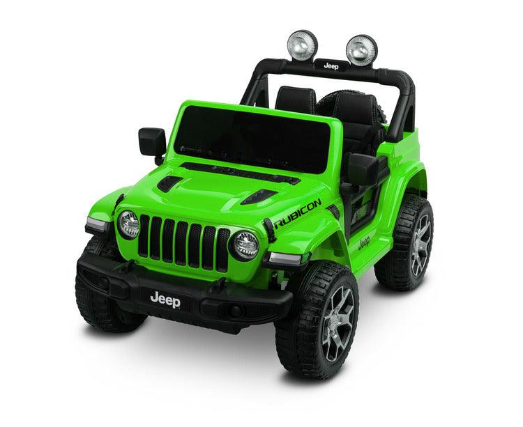 Jeep Rubicon is a battery vehicle, which is a licensed version of the well-known off-roader. The faithful reproduction of the Jeep's appearance will delight both small drivers and parents. Driving comfort is ensured by rear axle shock absorption and a seat with eco-leather upholstery. Easier off-road driving will be ensured by 4 motors driving 30-centimeter wheels made of EVA foam.