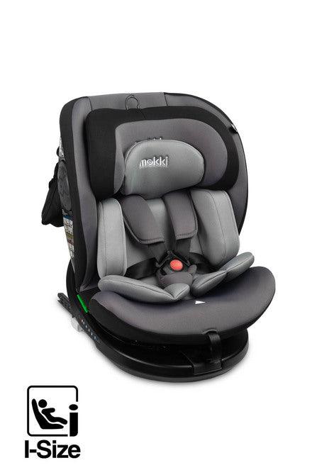 Mokki I-SIZE is a refreshed version of the Caretero car seat. Mokki is intended for children with a height of 40 cm to 150 cm, which means that it can accompany the child from the first moments of life. Mokki meets the i-Size approval standards, guaranteeing the highest standard of travel safety. The seat is equipped with a mechanism that allows the seat to be rotated 360 degrees, which makes placing the child in the seat easier. The ergonomic insert ensures comfort and convenience while traveling.
