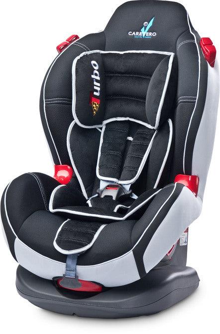 Caretero SPORT TURBO guarantees the safety of your child during every trip. It is made of high quality materials, friendly to the child and easy to keep clean. Its attractive design and original colour, competitive price are some undeniable advantages of this model. Car seat for a child weight from 9-25 kg (groups I and II). New type of upholstery made of two types of mesh fabric and delicate velour, integrated headrest for additional safety and comfort, shoulder belts covered with a anti-skid material