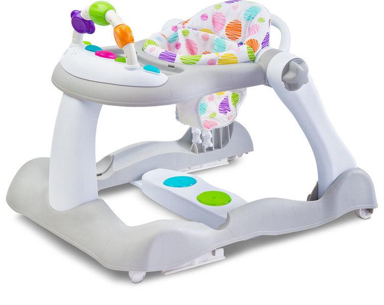 Bounce - Three types of fun in one toy give joy to the third power. Bounce will accompany your child in the next stages of learning to walk. It will not replace them, but it will support the child's independent attempts, motivating them in a pleasant way. 3w1 traditional walker, bouncer and push-walker. Clear manual and easy assembly, you will be able to fit the walker up quickly.