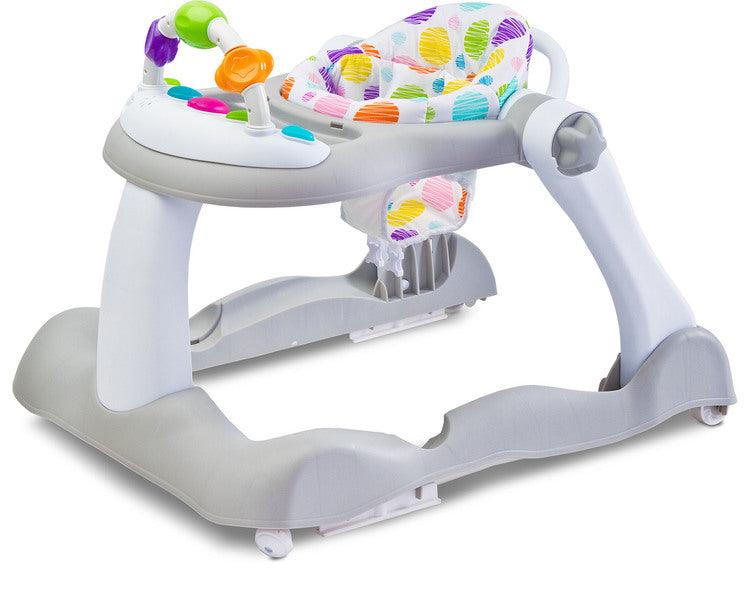 Footsie helps in developing new abilities, that open new perspectives before your baby. Running, jumping and dancing may come a bit later, but the first important skill is walking. Footsie gives your child independence and encourages to learn new moves. 2w1 traditional walker and push-walker - Educational panel contains many surprises waiting for little discoverers- Guarantee of safety the walker passed all test required by EU regulations EN 1273 and EN 71.