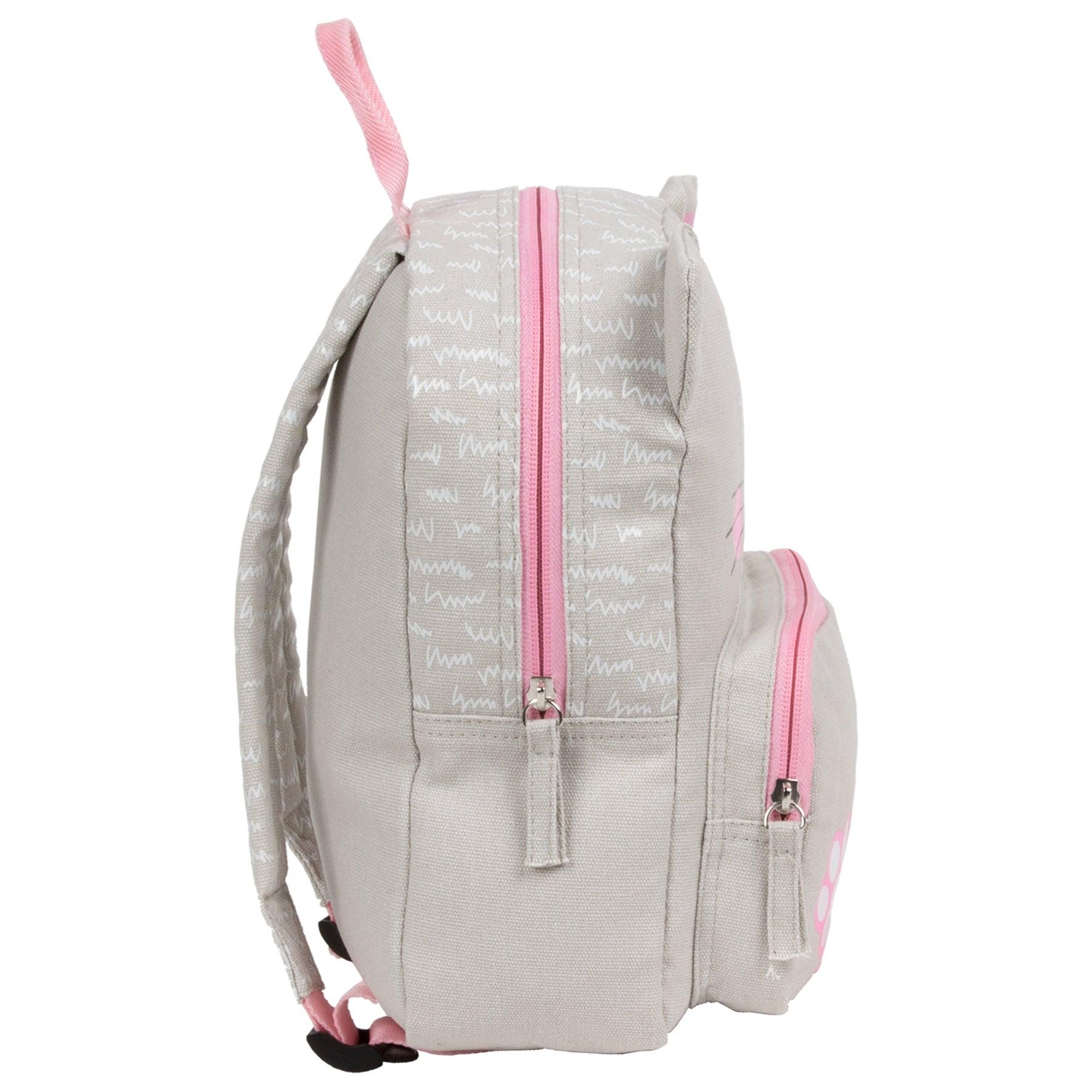 Stay organized & prepared for your child's daily adventures with our kindergarten backpack. With enough space for shoes, sweatshirt, favorite toy & small snacks. Perfect for kindergarten & trips. A cotton backpack with an animal motif is a light backpack for a preschooler or a child starting their adventure with kindergarten. It will accommodate a change of shoes, a sweatshirt, your favorite toy and small snacks and will be the perfect companion during your daily walk to kindergarten and on trips.