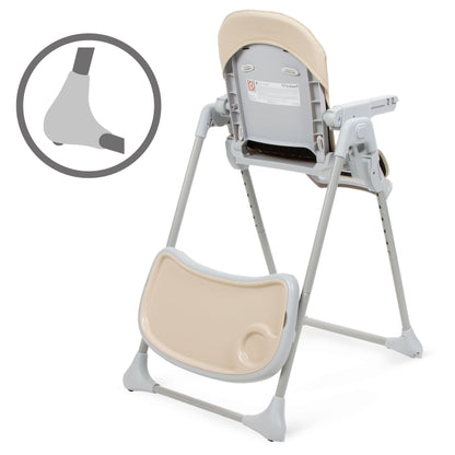 The beno baby and infant feeding high chair surprises with functionality and the compact size after folding. Baby high chair age 6 months to 3 years or child reaches a weight of 15 kg. Quick folding and unfolding system of high chair. The beno baby and infant feeding high chair has 5-point adjustable seat belts with the possibility of matching the child’s height.