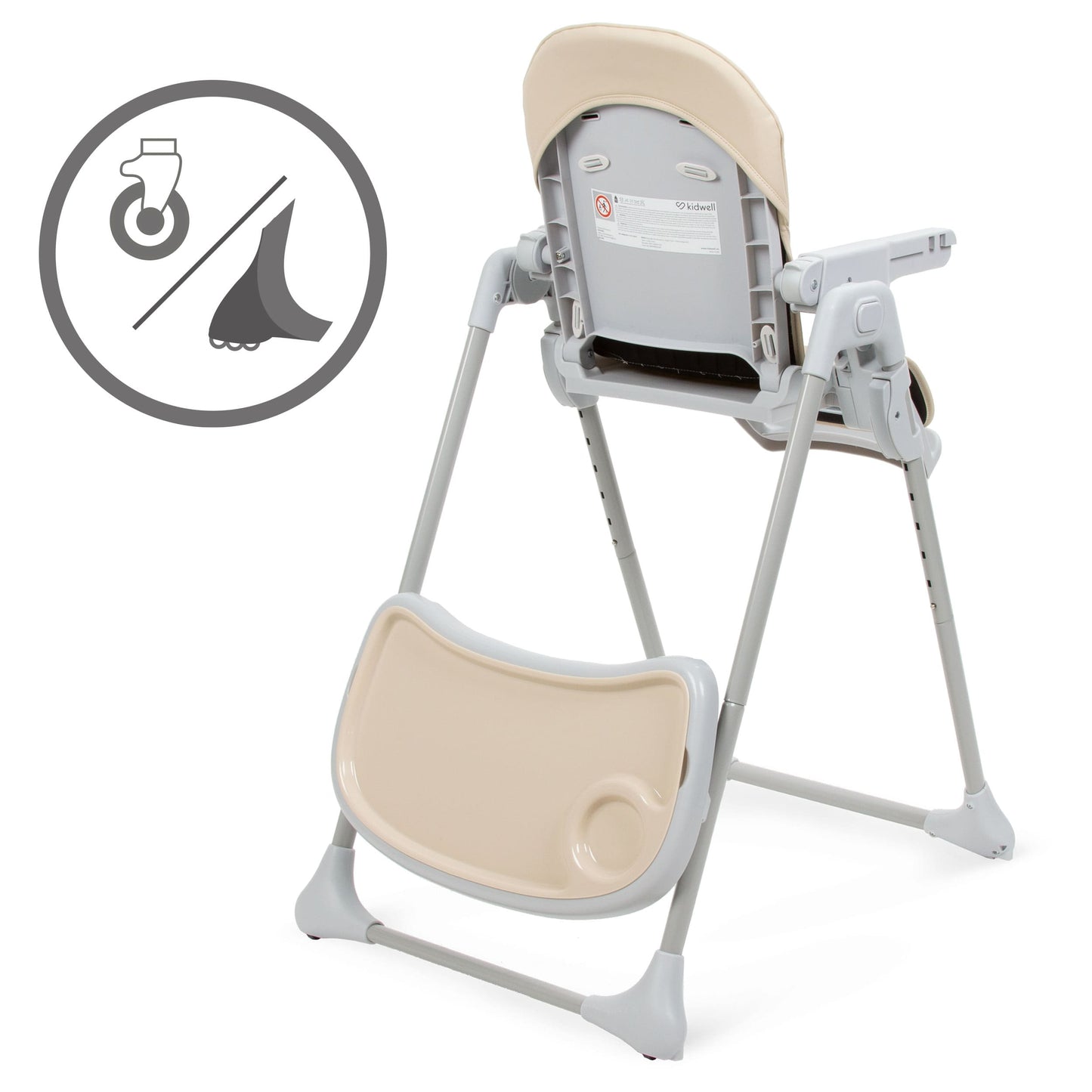 The beno baby and infant feeding high chair surprises with functionality and the compact size after folding. Baby high chair age 6 months to 3 years or child reaches a weight of 15 kg. Quick folding and unfolding system of high chair. The beno baby and infant feeding high chair has 5-point adjustable seat belts with the possibility of matching the child’s height.