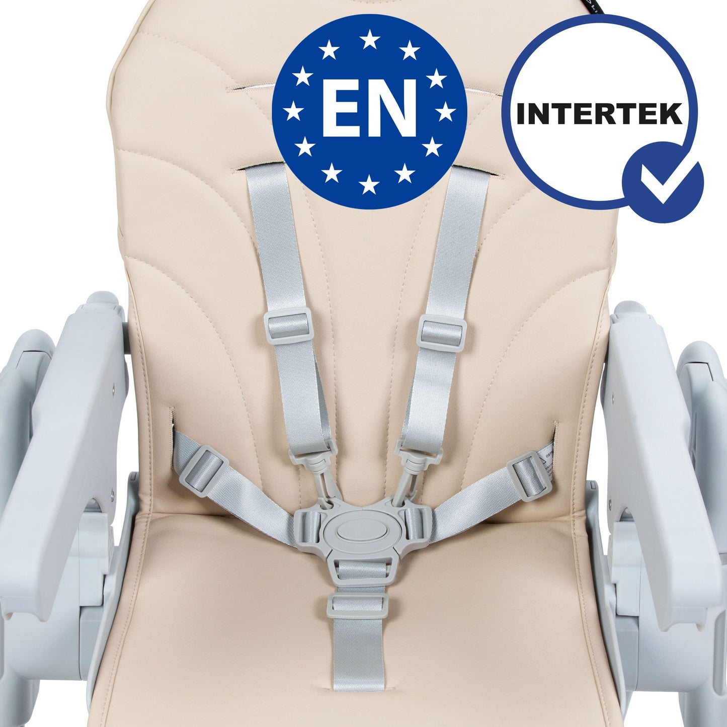 The beno baby and infant feeding high chair surprises with functionality and the compact size after folding. Baby high chair age 6 months to 3 years or child reaches a weight of 15 kg. Quick folding and unfolding system of high chair. The beno baby and infant feeding high chair has 5-point adjustable seat belts with the possibility of matching the child’s height.