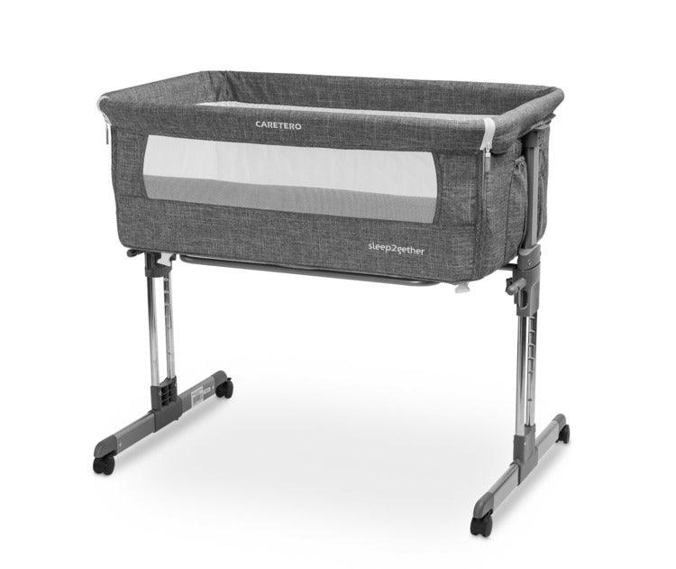 Sleep2gether bedside crib is answer to the growing needs & expectations of parents. Sleep2gether can be used as a standalone crib but it flourishes after removing the front wall. Sleep2gether can be used at the side of an adult bed. Light weight & integrated wheels increase the mobility while the height adjustment mechanism allows for a quick and easy setup. The crib can also be set at an angle to help in putting the baby to sleep and to prevent spitting.
