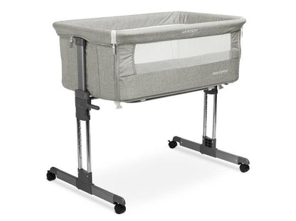 Sleep2gether bedside crib is answer to the growing needs & expectations of parents. Sleep2gether can be used as a standalone crib but it flourishes after removing the front wall. Sleep2gether can be used at the side of an adult bed. Light weight & integrated wheels increase the mobility while the height adjustment mechanism allows for a quick and easy setup. The crib can also be set at an angle to help in putting the baby to sleep and to prevent spitting.