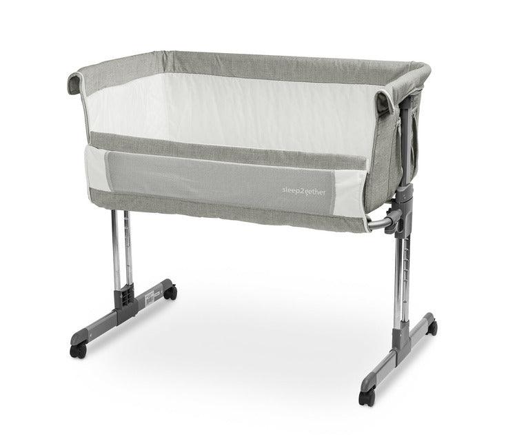 Sleep2gether bedside crib is answer to the growing needs & expectations of parents. Sleep2gether can be used as a standalone crib but it flourishes after removing the front wall. Sleep2gether can be used at the side of an adult bed. Light weight & integrated wheels increase the mobility while the height adjustment mechanism allows for a quick and easy setup. The crib can also be set at an angle to help in putting the baby to sleep and to prevent spitting.