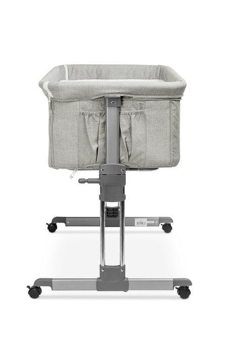 Sleep2gether bedside crib is answer to the growing needs & expectations of parents. Sleep2gether can be used as a standalone crib but it flourishes after removing the front wall. Sleep2gether can be used at the side of an adult bed. Light weight & integrated wheels increase the mobility while the height adjustment mechanism allows for a quick and easy setup. The crib can also be set at an angle to help in putting the baby to sleep and to prevent spitting.