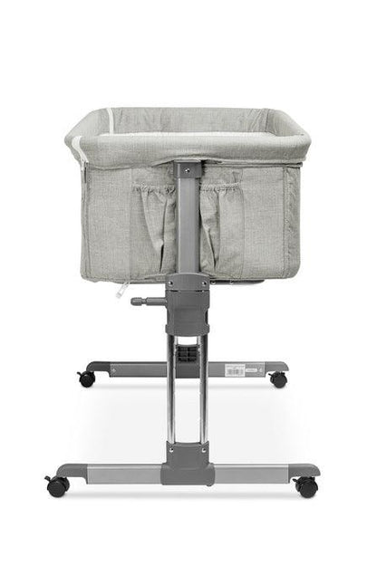 Sleep2gether bedside crib is answer to the growing needs & expectations of parents. Sleep2gether can be used as a standalone crib but it flourishes after removing the front wall. Sleep2gether can be used at the side of an adult bed. Light weight & integrated wheels increase the mobility while the height adjustment mechanism allows for a quick and easy setup. The crib can also be set at an angle to help in putting the baby to sleep and to prevent spitting.