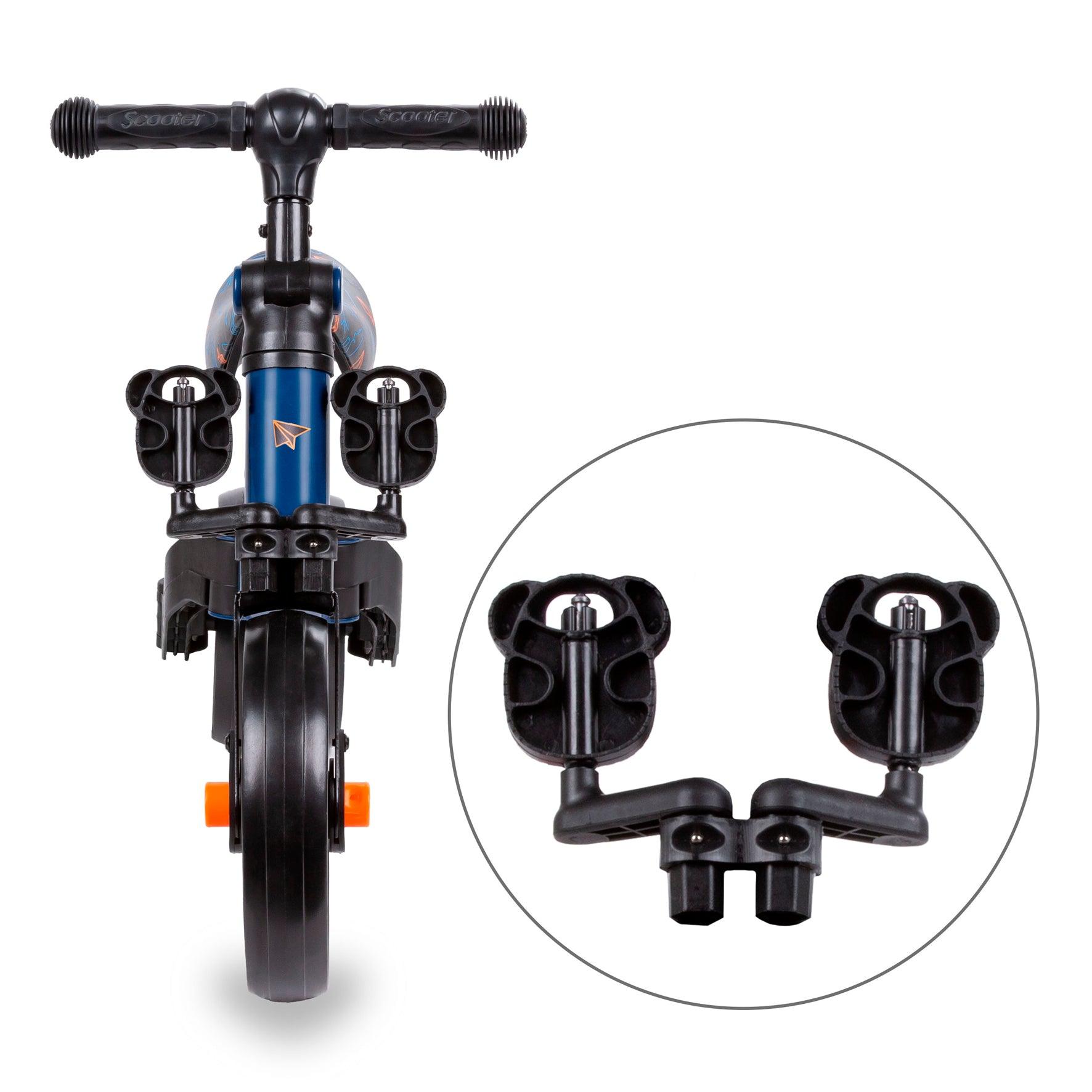 The PICO 3in1 bike is a perfect way for kids to learn how to ride a bike independently. With its ride-on, balance bike, and tricycle features, your child can easily acquire new skills. For more stability, unfold the rear wheels and your child can confidently start their ride by pushing with their legs, improving motor coordination. To learn how to balance on two wheels, simply fold the rear wheels into one wide wheel. And for a tricycle, unfold the rear wheels and attach the pedals.