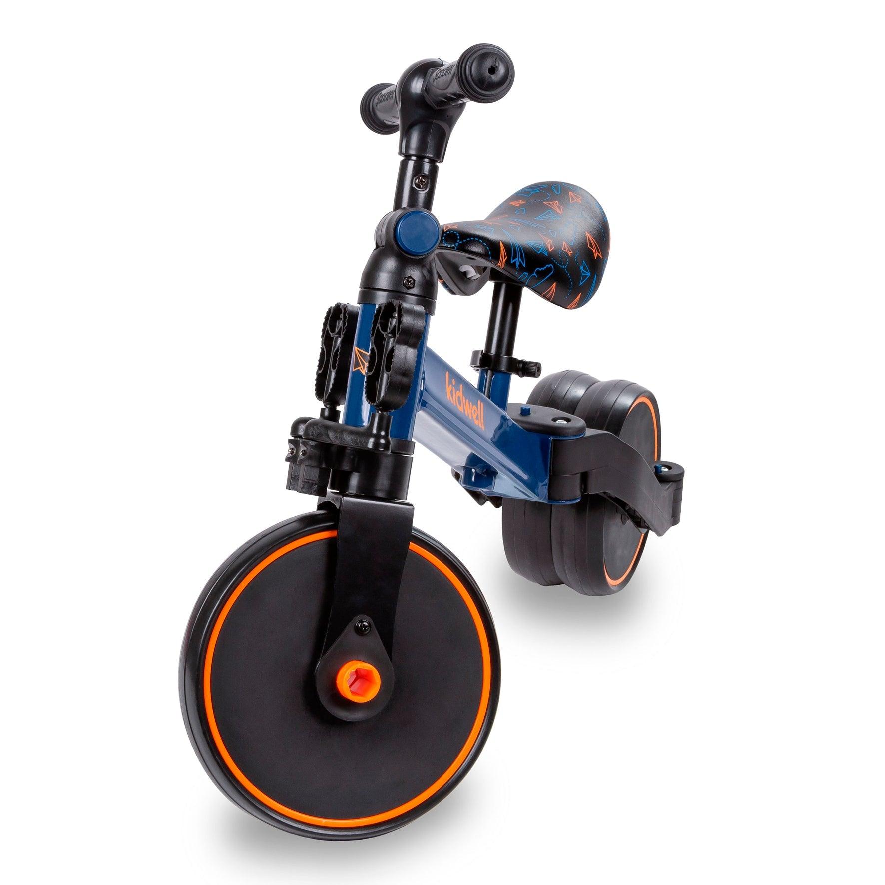 The PICO 3in1 bike is a perfect way for kids to learn how to ride a bike independently. With its ride-on, balance bike, and tricycle features, your child can easily acquire new skills. For more stability, unfold the rear wheels and your child can confidently start their ride by pushing with their legs, improving motor coordination. To learn how to balance on two wheels, simply fold the rear wheels into one wide wheel. And for a tricycle, unfold the rear wheels and attach the pedals.
