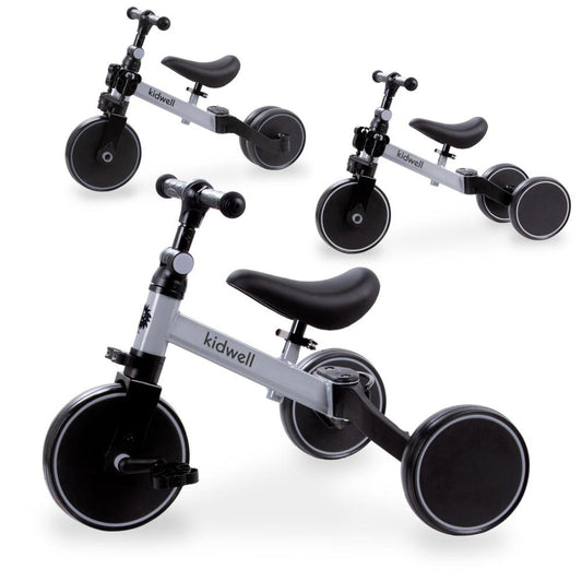 The PICO 3in1 bike is a perfect way for kids to learn how to ride a bike independently. With its ride-on, balance bike, and tricycle features, your child can easily acquire new skills. For more stability, unfold the rear wheels and your child can confidently start their ride by pushing with their legs, improving motor coordination. To learn how to balance on two wheels, simply fold the rear wheels into one wide wheel. And for a tricycle, unfold the rear wheels and attach the pedals.