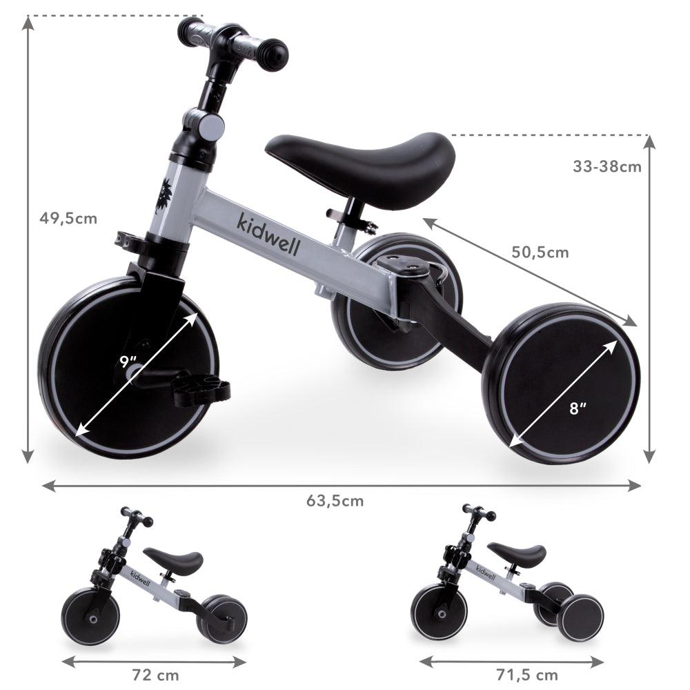 The PICO 3in1 bike is a perfect way for kids to learn how to ride a bike independently. With its ride-on, balance bike, and tricycle features, your child can easily acquire new skills. For more stability, unfold the rear wheels and your child can confidently start their ride by pushing with their legs, improving motor coordination. To learn how to balance on two wheels, simply fold the rear wheels into one wide wheel. And for a tricycle, unfold the rear wheels and attach the pedals.