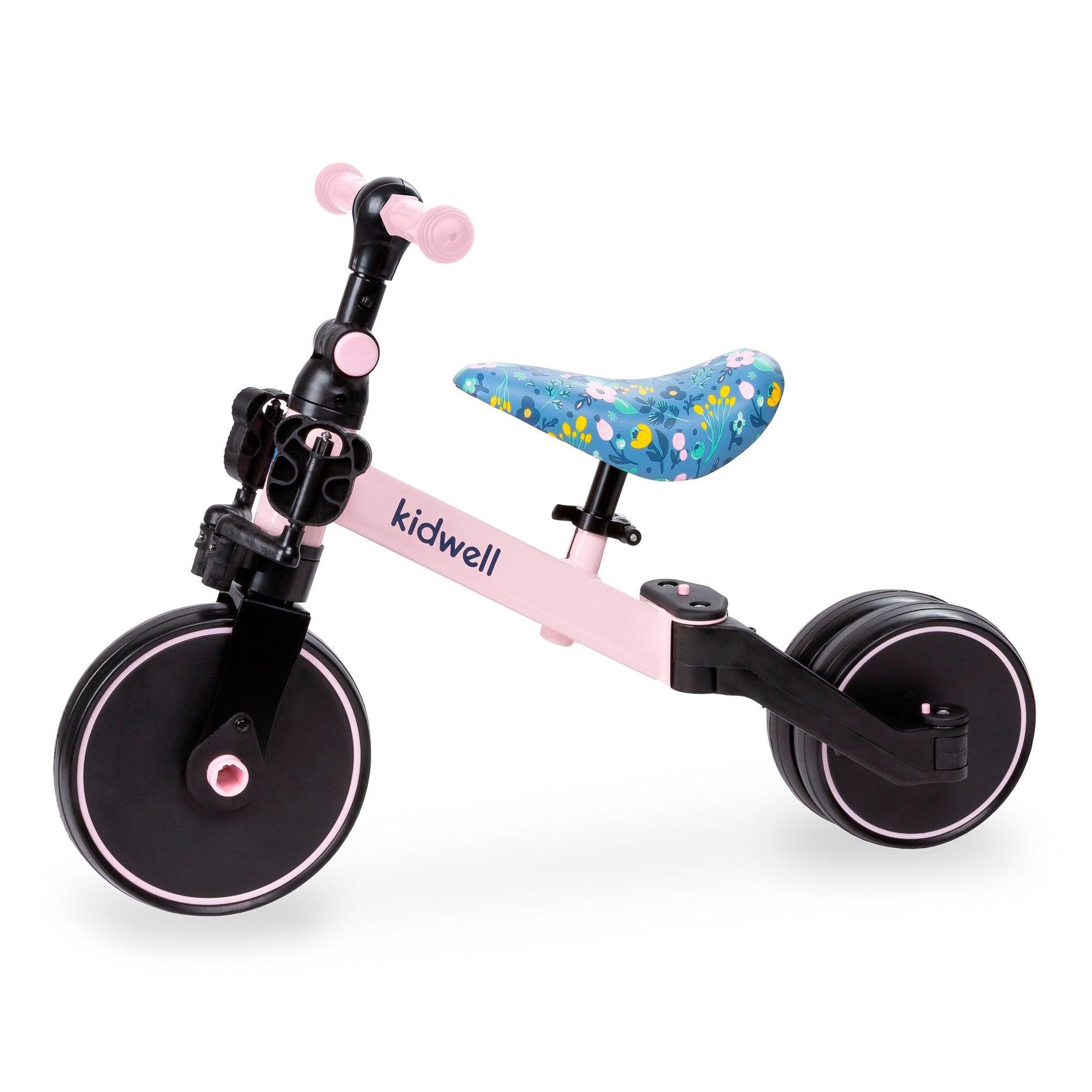 The PICO 3in1 bike is a perfect way for kids to learn how to ride a bike independently. With its ride-on, balance bike, and tricycle features, your child can easily acquire new skills. For more stability, unfold the rear wheels and your child can confidently start their ride by pushing with their legs, improving motor coordination. To learn how to balance on two wheels, simply fold the rear wheels into one wide wheel. And for a tricycle, unfold the rear wheels and attach the pedals.