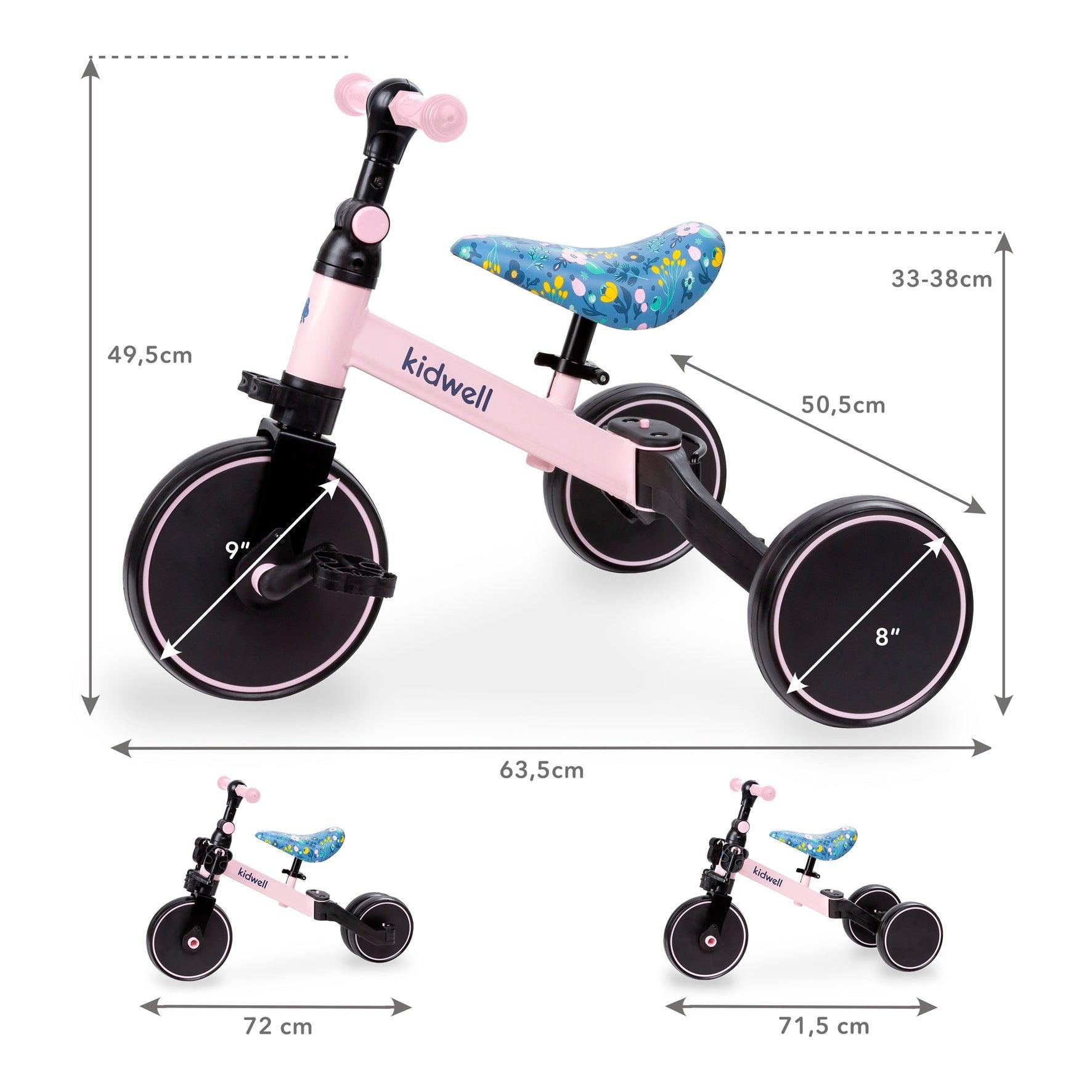 The PICO 3in1 bike is a perfect way for kids to learn how to ride a bike independently. With its ride-on, balance bike, and tricycle features, your child can easily acquire new skills. For more stability, unfold the rear wheels and your child can confidently start their ride by pushing with their legs, improving motor coordination. To learn how to balance on two wheels, simply fold the rear wheels into one wide wheel. And for a tricycle, unfold the rear wheels and attach the pedals.