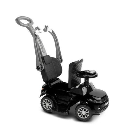 The Sport Car from Toyz is an indispensable companion for walks. Thanks to its design, it can be easily adapted to the needs of the child. It can be a pusher, a walker and a typical ride-on - just disassemble the appropriate elements. Rides have a battery-powered steering wheel with lights and sounds, and a very useful storage space under the seat. Raised rails prevent the baby from falling and block the possibility of turning the front wheels.