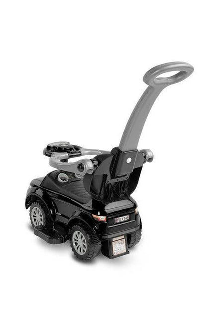 The Sport Car from Toyz is an indispensable companion for walks. Thanks to its design, it can be easily adapted to the needs of the child. It can be a pusher, a walker and a typical ride-on - just disassemble the appropriate elements. Rides have a battery-powered steering wheel with lights and sounds, and a very useful storage space under the seat. Raised rails prevent the baby from falling and block the possibility of turning the front wheels.